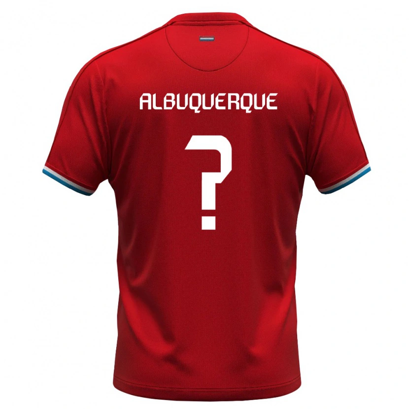 Danxen Men Luxembourg Rodrigo Delgado De Albuquerque #0 Red White Blue Home Jersey 26-28 T-Shirt