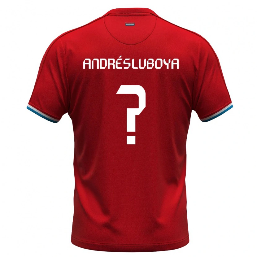 Danxen Men Luxembourg Liam Andrés Luboya #0 Red White Blue Home Jersey 26-28 T-Shirt