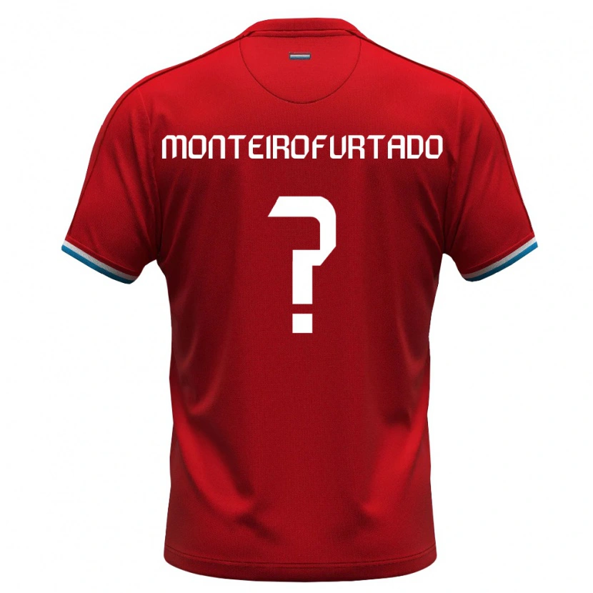Danxen Men Luxembourg Enzo Monteiro Furtado #0 Red White Blue Home Jersey 26-28 T-Shirt