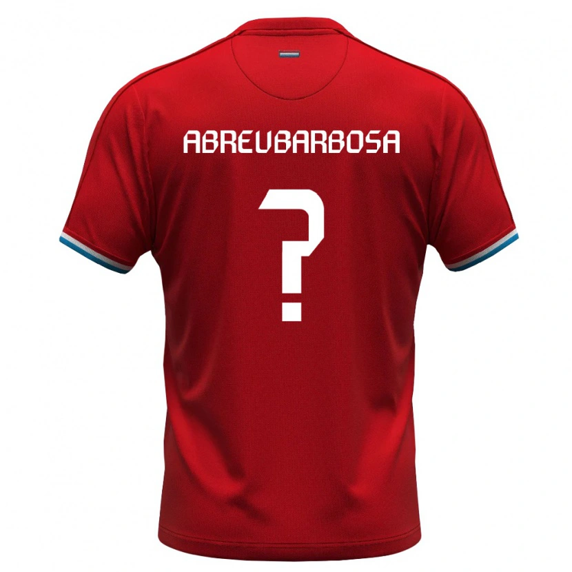 Danxen Men Luxembourg Alexandre Abreu Barbosa #0 Red White Blue Home Jersey 26-28 T-Shirt