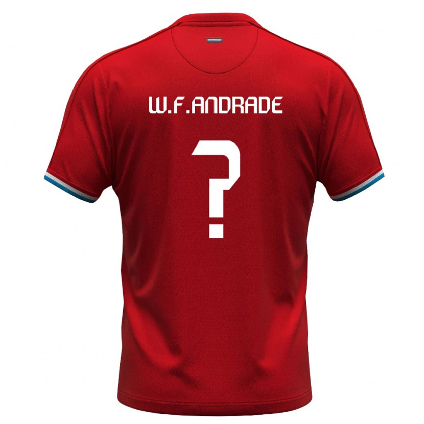 Danxen Men Luxembourg Wandir Figueiredo Andrade #0 Red White Blue Home Jersey 26-28 T-Shirt
