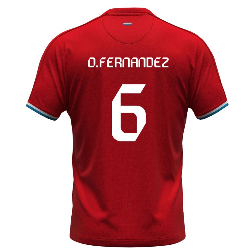 Danxen Men Luxembourg Oriol Fernandez Berenguer #6 Red White Blue Home Jersey 26-28 T-Shirt