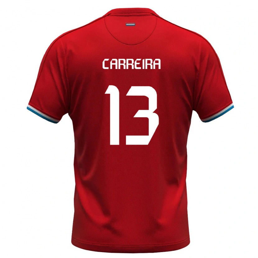 Danxen Men Luxembourg Mateo Carreira #13 Red White Blue Home Jersey 26-28 T-Shirt