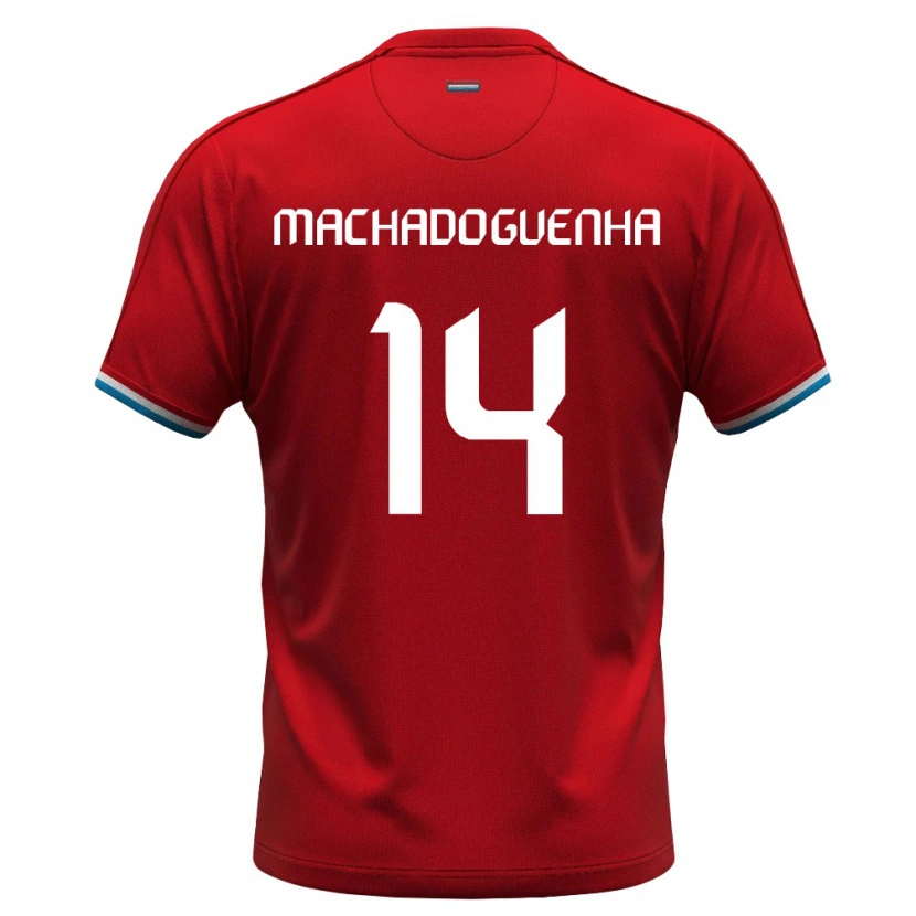 Danxen Men Luxembourg Antenory Machado Guenha #14 Red White Blue Home Jersey 26-28 T-Shirt