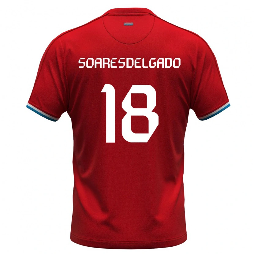 Danxen Men Luxembourg Marceu Soares Delgado #18 Red White Blue Home Jersey 26-28 T-Shirt