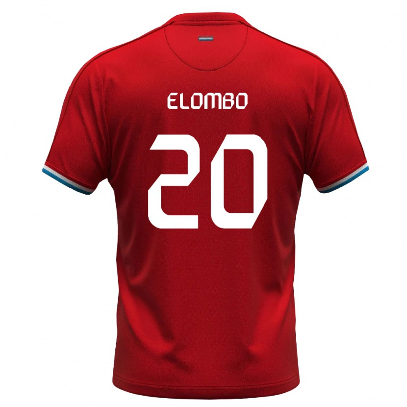 Danxen Men Luxembourg Charel Elombo #20 Red White Blue Home Jersey 26-28 T-Shirt