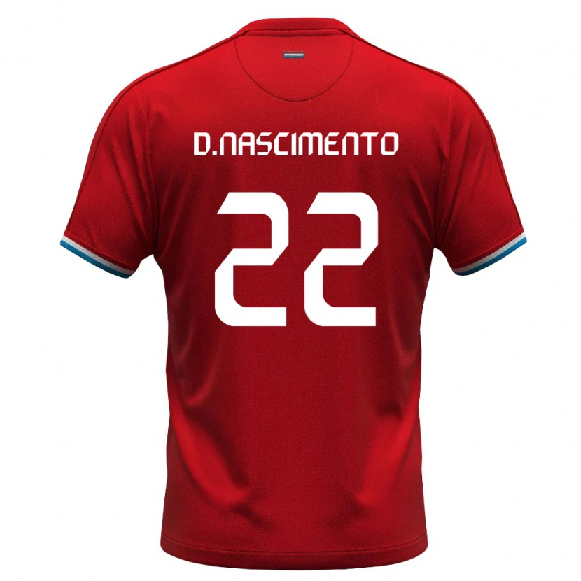 Danxen Men Luxembourg David Gonçalves Nascimento #22 Red White Blue Home Jersey 26-28 T-Shirt