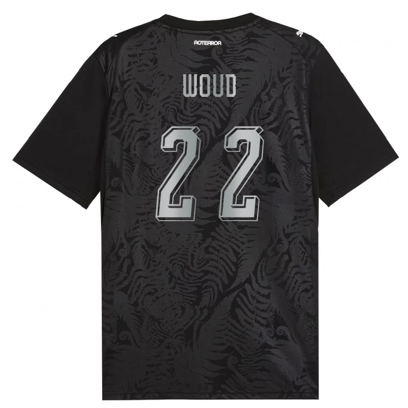 Danxen Men New Zealand Michael Woud #22 White Black Gray Home Jersey 26-28 T-Shirt