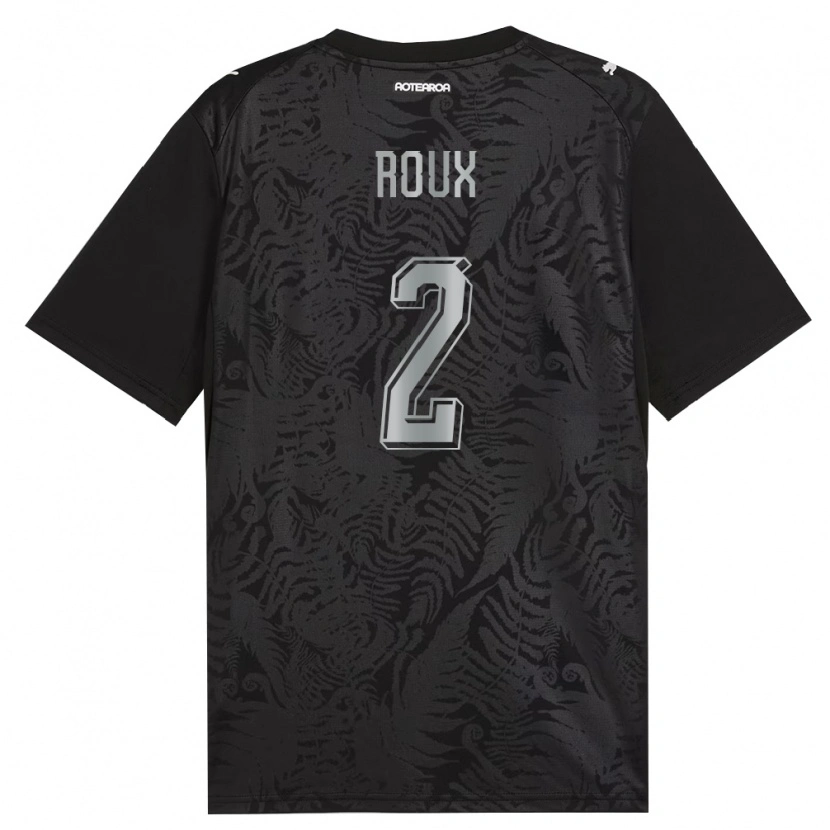 Danxen Men New Zealand Storm Roux #2 White Black Gray Home Jersey 26-28 T-Shirt
