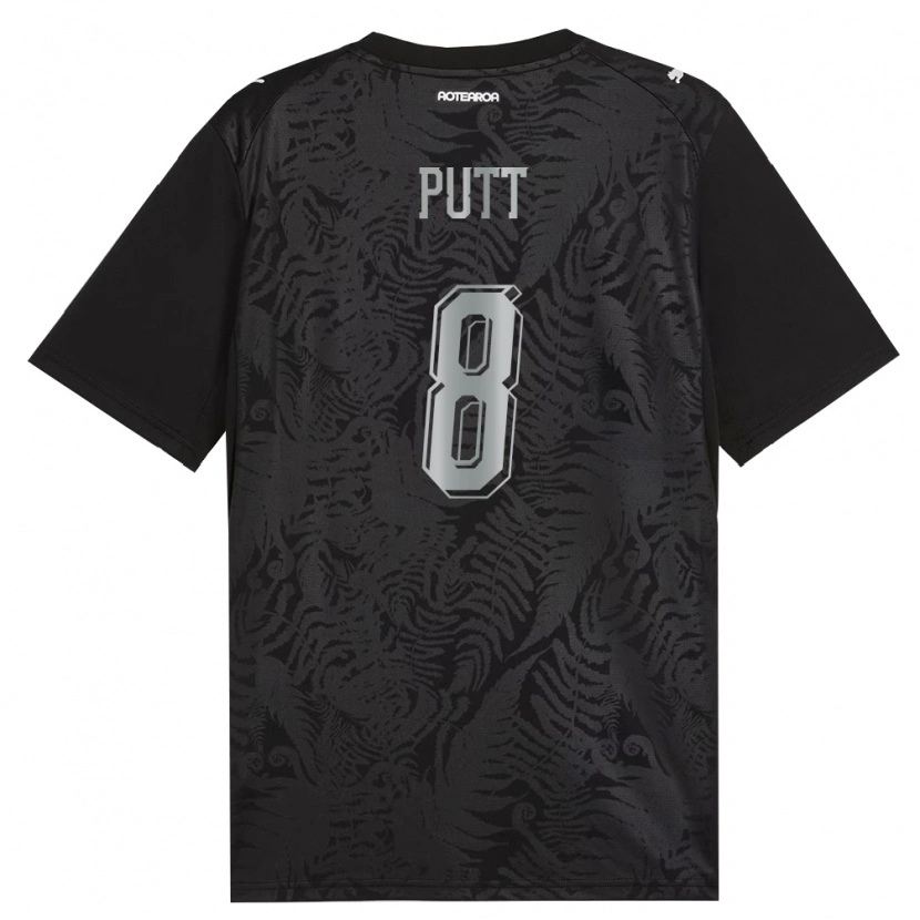 Danxen Men New Zealand Troy Putt #8 White Black Gray Home Jersey 26-28 T-Shirt