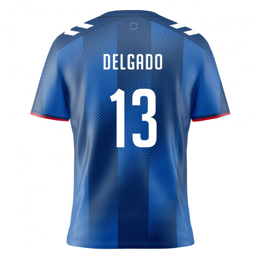 Danxen Men Puerto Rico Antonio Delgado #13 Royal Blue Red White Home Jersey 26-28 T-Shirt