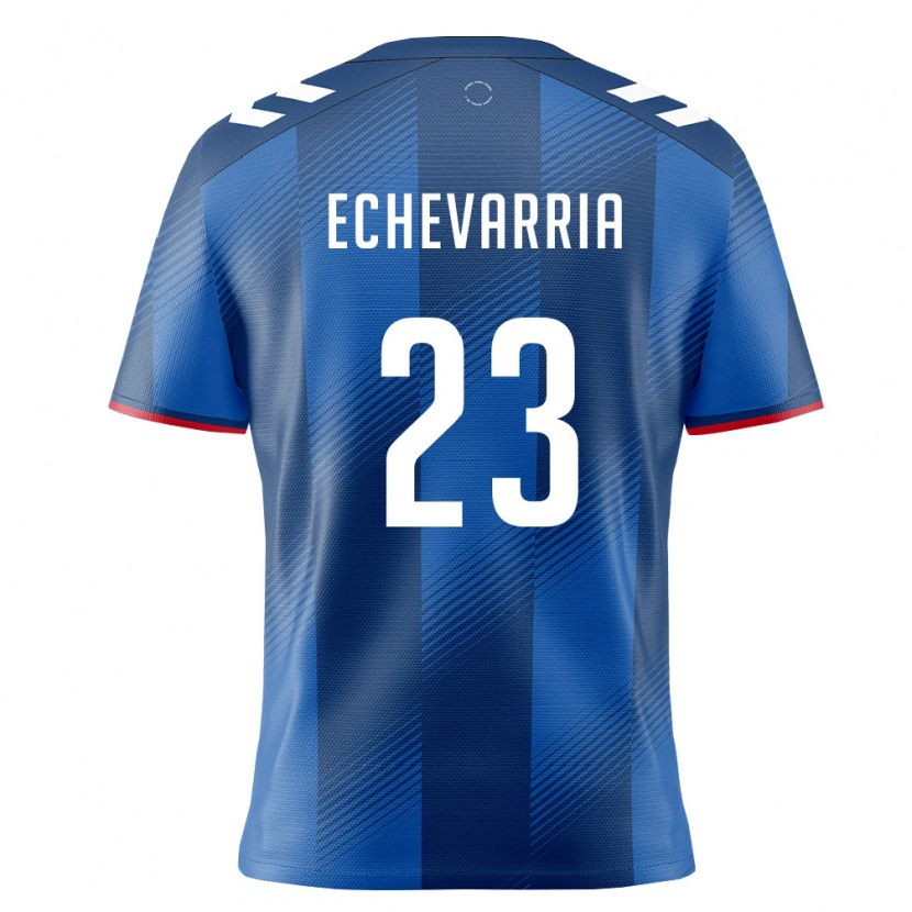 Danxen Men Puerto Rico Steven Echevarria #23 Royal Blue Red White Home Jersey 26-28 T-Shirt