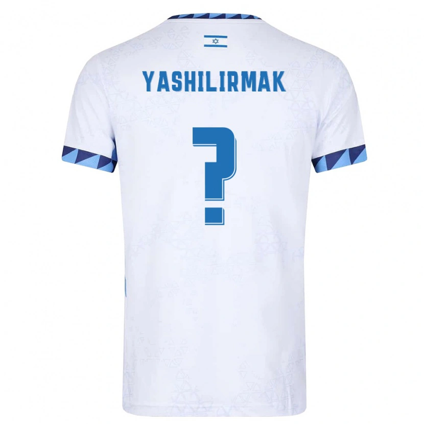 Danxen Men Israel Maor Yashilirmak #0 White Light Blue Home Jersey 26-28 T-Shirt