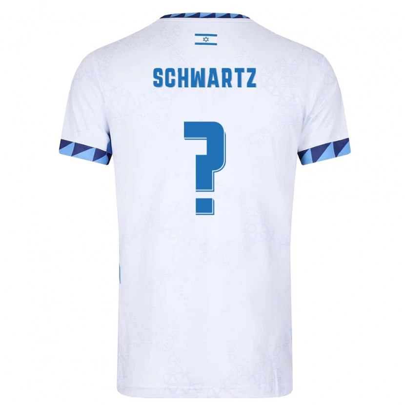 Danxen Men Israel Noam Schwartz #0 White Light Blue Home Jersey 26-28 T-Shirt