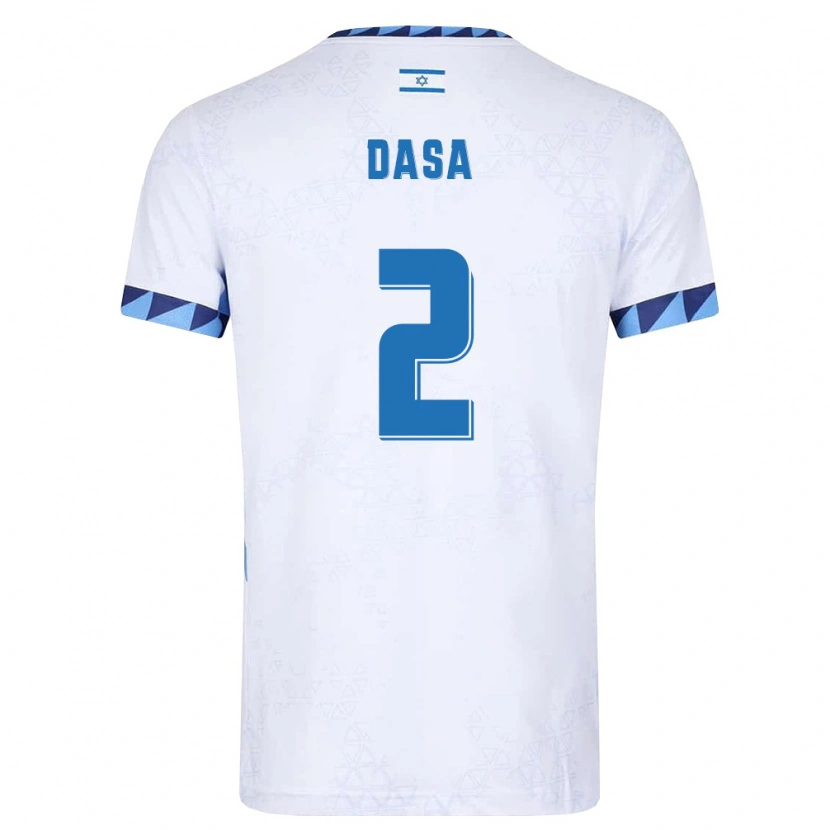 Danxen Men Israel Eli Dasa #2 White Light Blue Home Jersey 26-28 T-Shirt