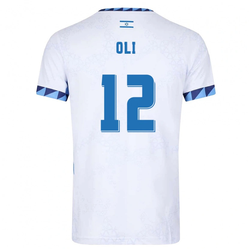 Danxen Men Israel Ido Oli #12 White Light Blue Home Jersey 26-28 T-Shirt