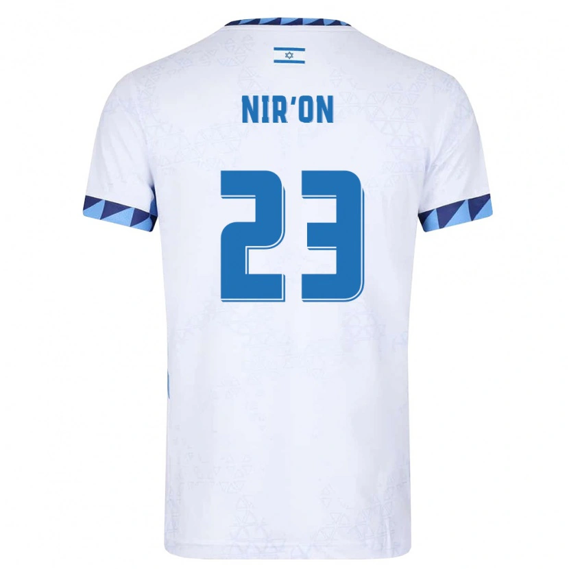 Danxen Men Israel Omer Nir'on #23 White Light Blue Home Jersey 26-28 T-Shirt
