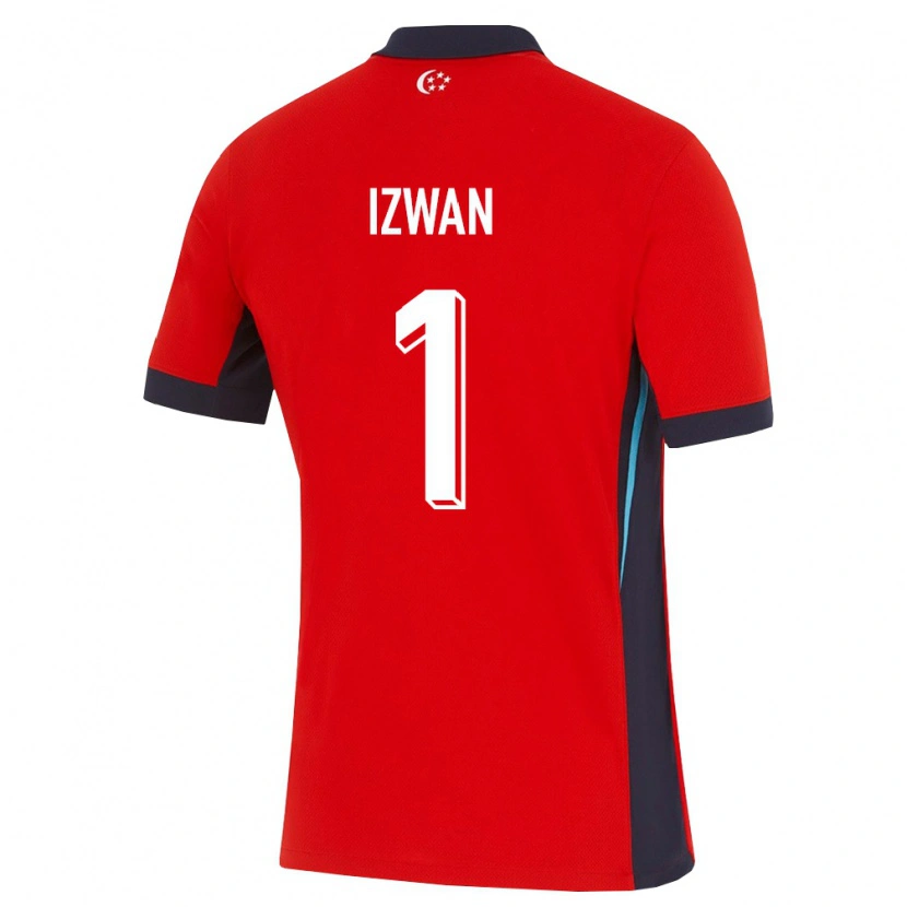 Danxen Men Singapore Izwan Mahbud #1 Red White Black Home Jersey 26-28 T-Shirt