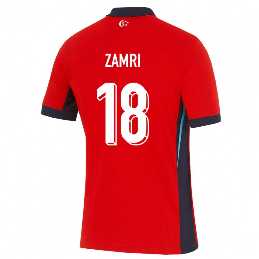 Danxen Men Singapore Zamir Zamri #18 Red White Black Home Jersey 26-28 T-Shirt