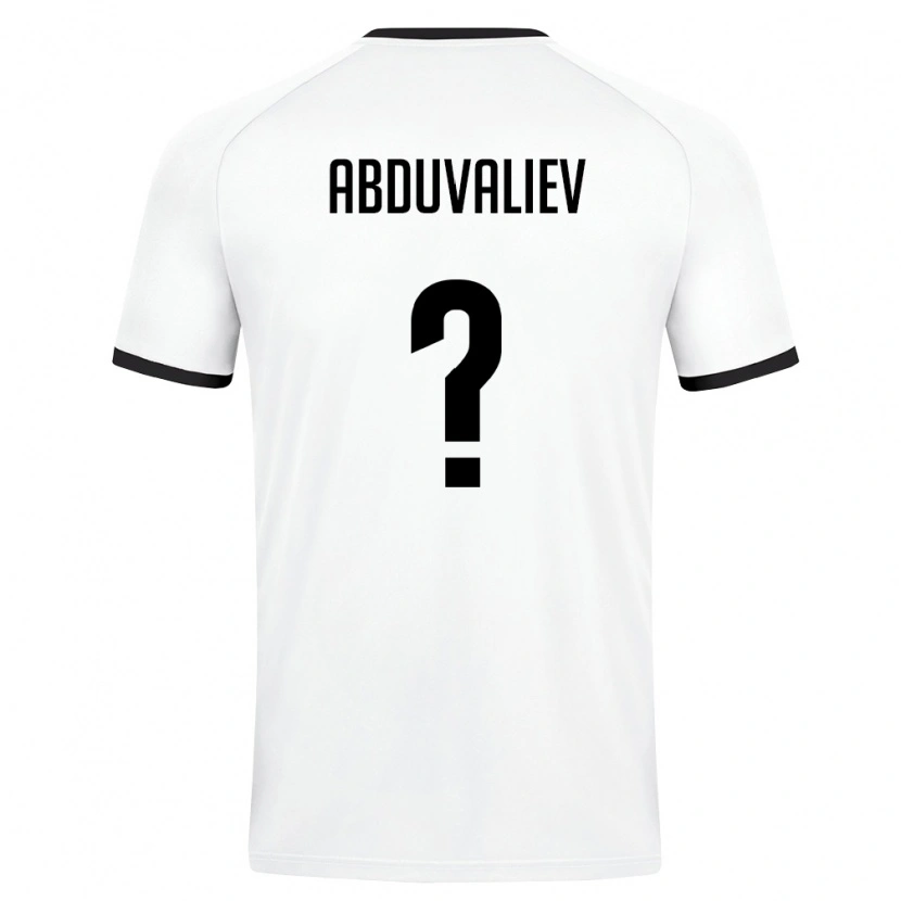Danxen Men Uzbekistan Kamoliddin Abduvaliev #0 White Dark Green Away Jersey 26-28 T-Shirt