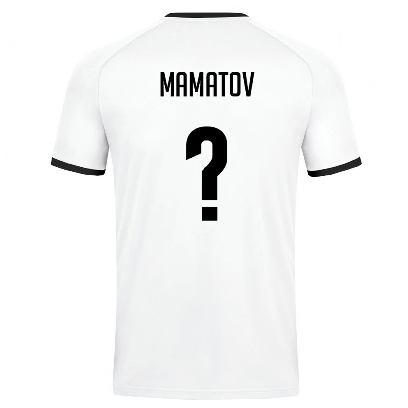 Danxen Men Uzbekistan Abubakr Mamatov #0 White Dark Green Away Jersey 26-28 T-Shirt