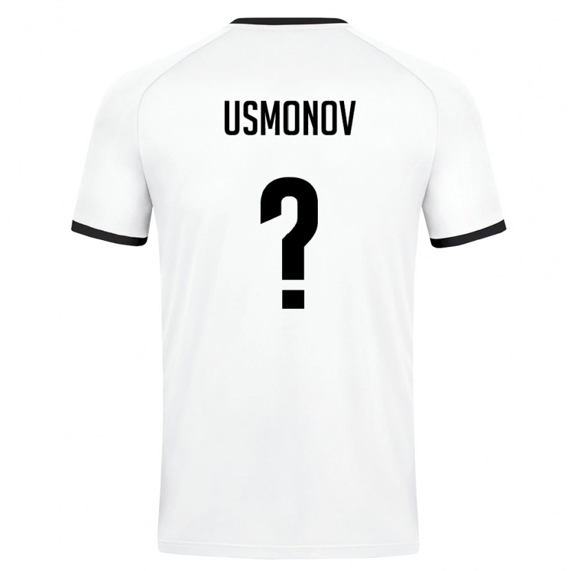 Danxen Men Uzbekistan Bekzod Usmonov #0 White Dark Green Away Jersey 26-28 T-Shirt