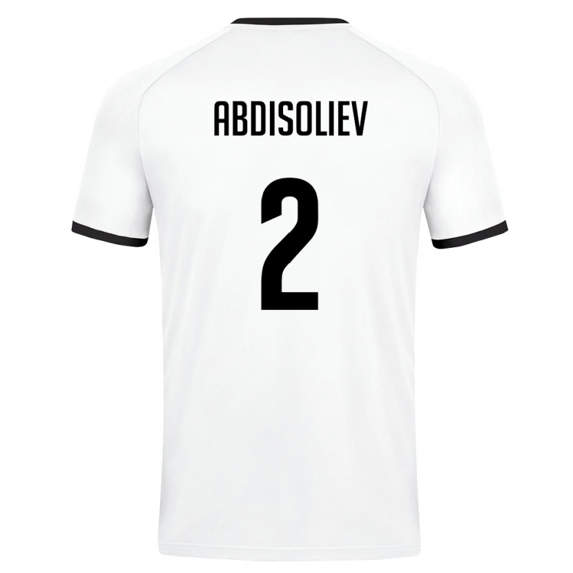 Danxen Men Uzbekistan Mashkhurbek Abdisoliev #2 White Dark Green Away Jersey 26-28 T-Shirt