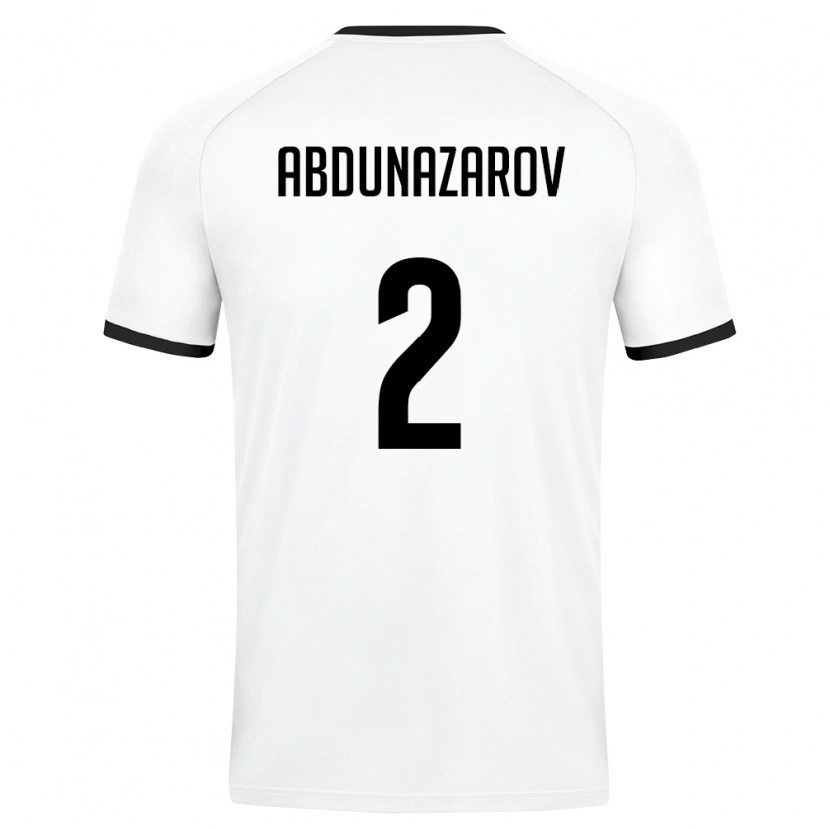 Danxen Men Uzbekistan Diyorbek Abdunazarov #2 White Dark Green Away Jersey 26-28 T-Shirt