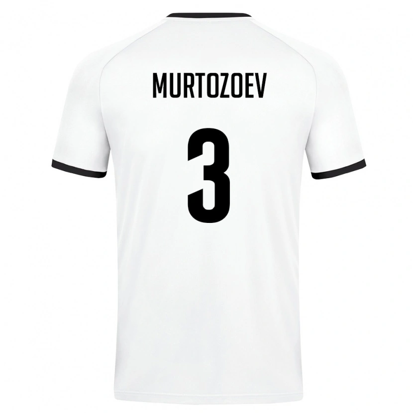 Danxen Men Uzbekistan Dilshod Murtozoev #3 White Dark Green Away Jersey 26-28 T-Shirt