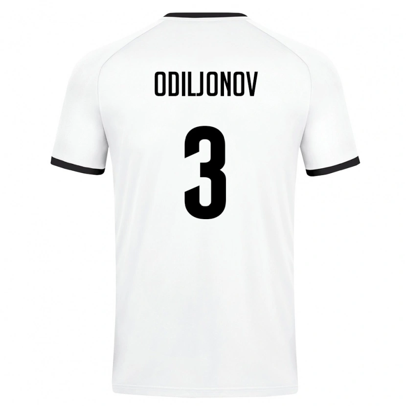 Danxen Men Uzbekistan Ozodbek Odiljonov #3 White Dark Green Away Jersey 26-28 T-Shirt