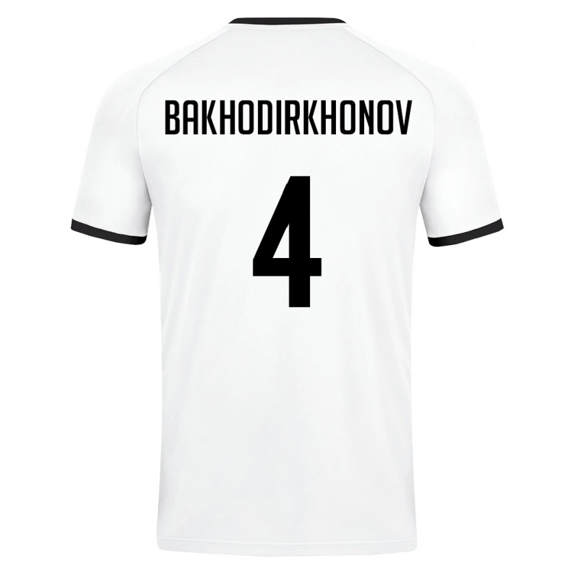 Danxen Men Uzbekistan Muminkhon Bakhodirkhonov #4 White Dark Green Away Jersey 26-28 T-Shirt