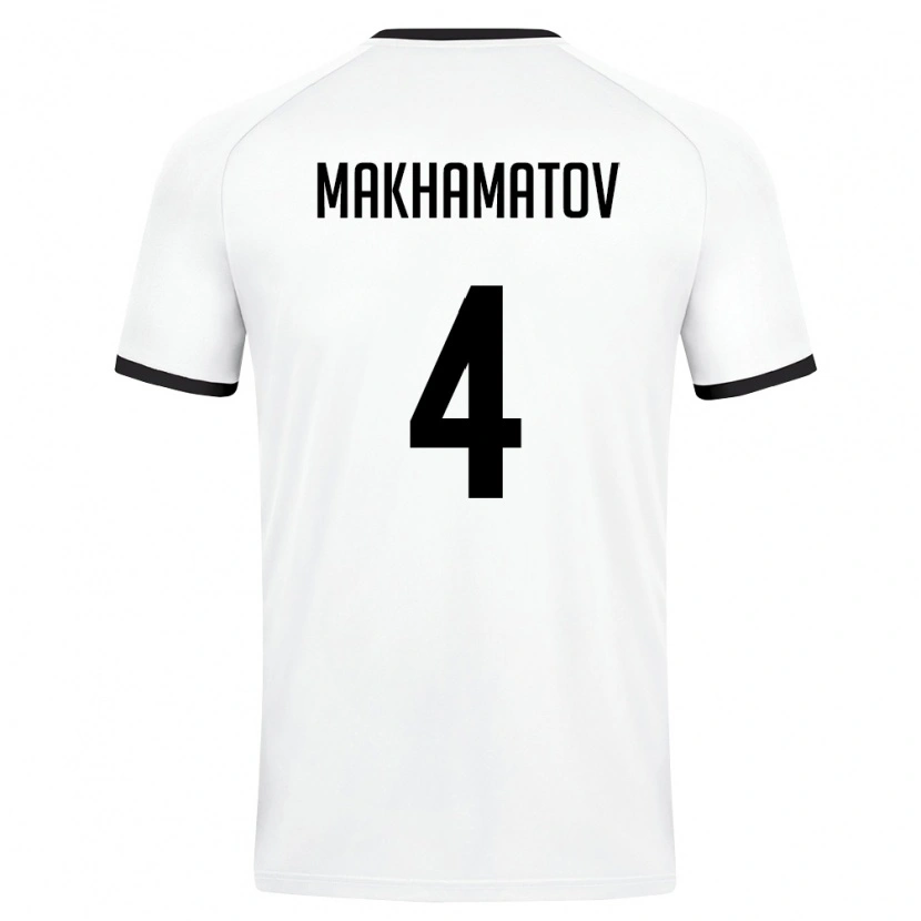Danxen Men Uzbekistan Abdushukur Makhamatov #4 White Dark Green Away Jersey 26-28 T-Shirt