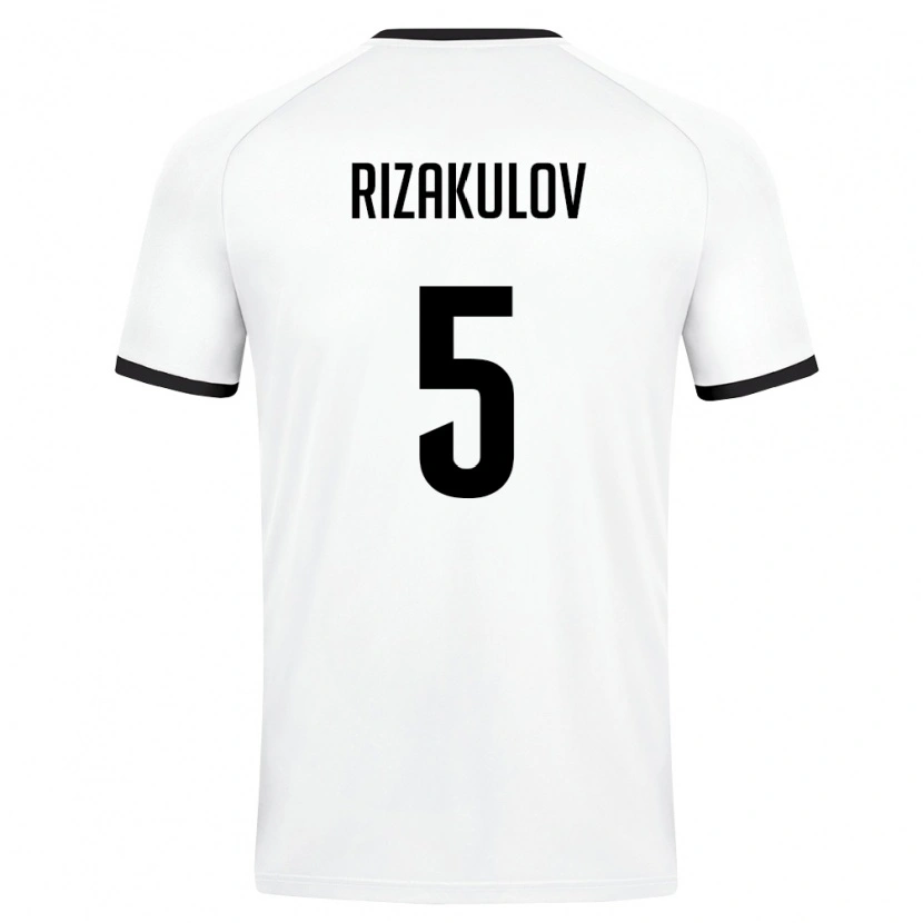 Danxen Men Uzbekistan Giyosdzhon Rizakulov #5 White Dark Green Away Jersey 26-28 T-Shirt