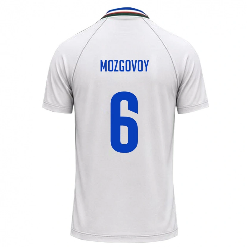 Danxen Men Uzbekistan Akmal Mozgovoy #6 White Dark Green Away Jersey 26-28 T-Shirt