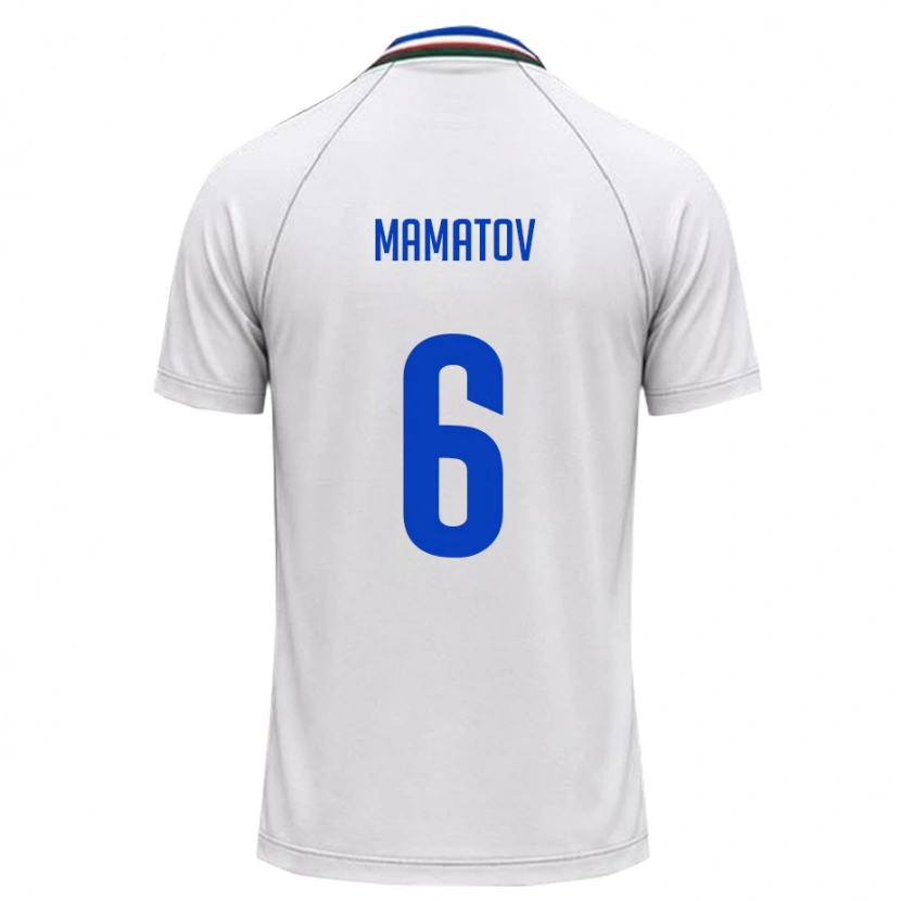 Danxen Men Uzbekistan Mukhammadjon Mamatov #6 White Dark Green Away Jersey 26-28 T-Shirt