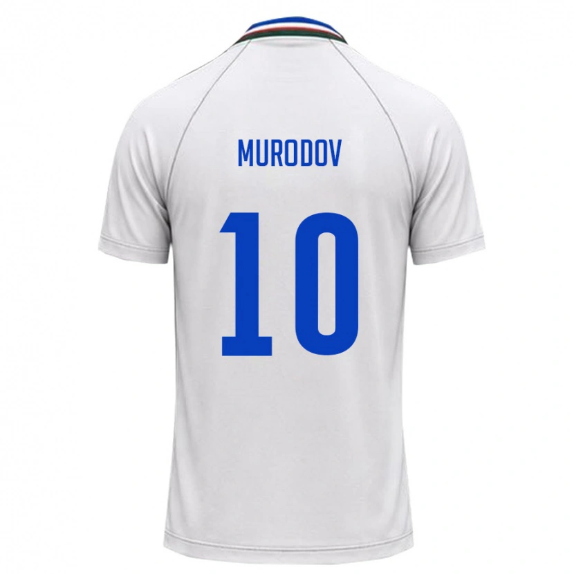 Danxen Men Uzbekistan Mirkomil Murodov #10 White Dark Green Away Jersey 26-28 T-Shirt