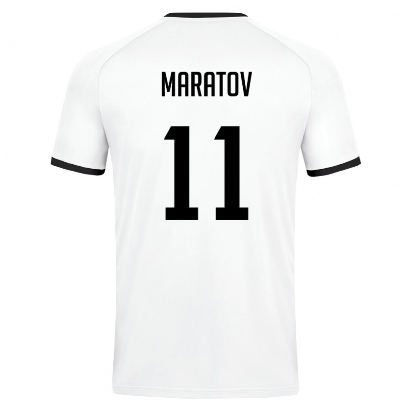 Danxen Men Uzbekistan Ulugbek Maratov #11 White Dark Green Away Jersey 26-28 T-Shirt