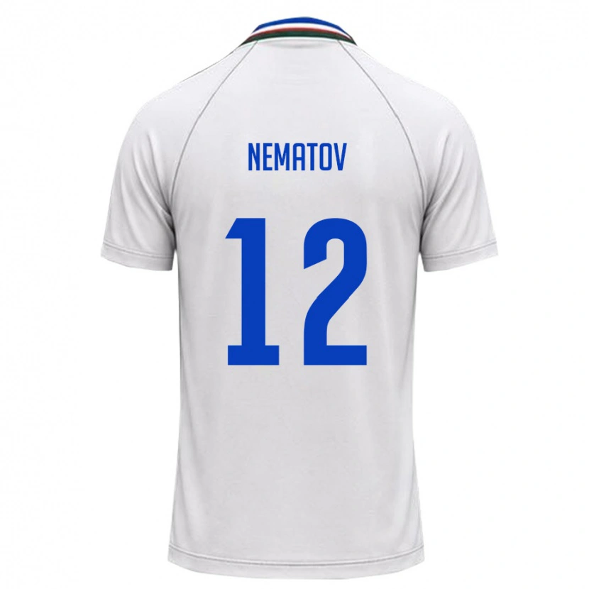 Danxen Men Uzbekistan Abduvokhid Nematov #12 White Dark Green Away Jersey 26-28 T-Shirt