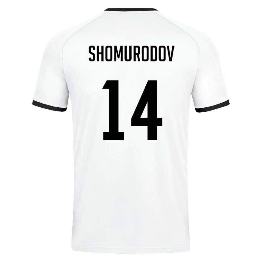 Danxen Men Uzbekistan Eldor Shomurodov #14 White Dark Green Away Jersey 26-28 T-Shirt