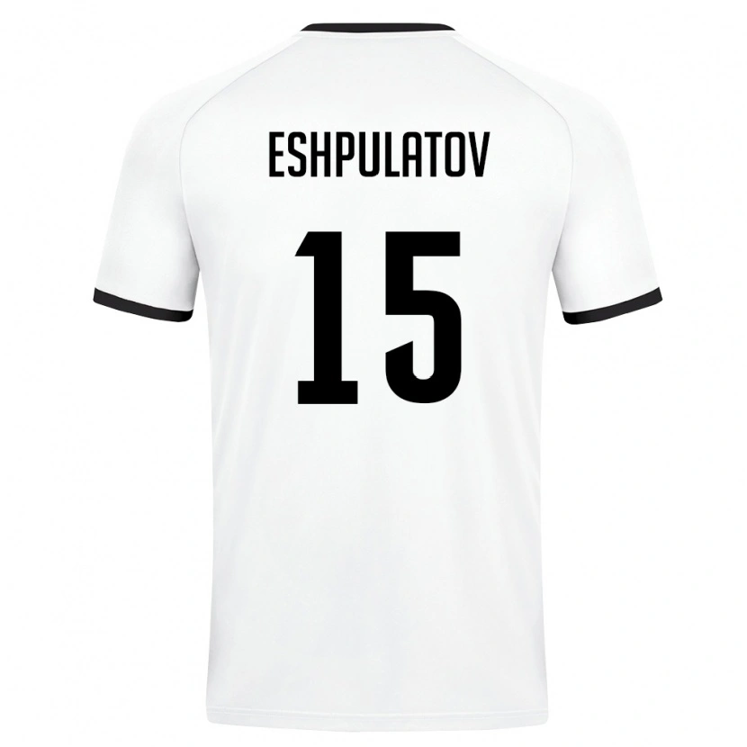 Danxen Men Uzbekistan Mironshokh Eshpulatov #15 White Dark Green Away Jersey 26-28 T-Shirt