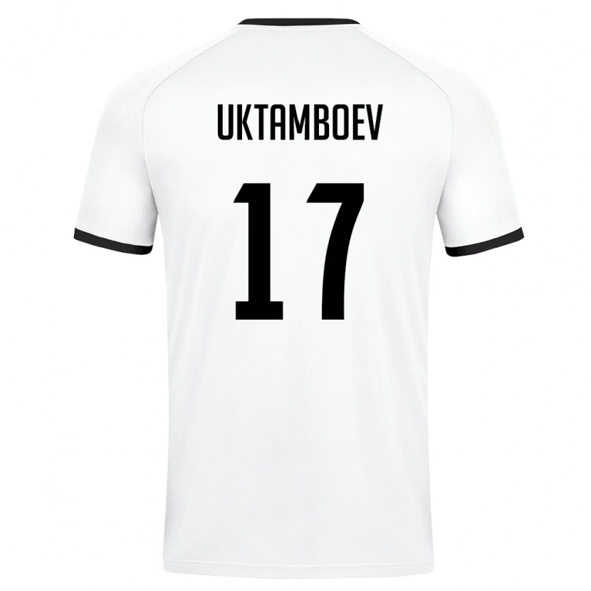 Danxen Men Uzbekistan Jakhongirmirzo Uktamboev #17 White Dark Green Away Jersey 26-28 T-Shirt