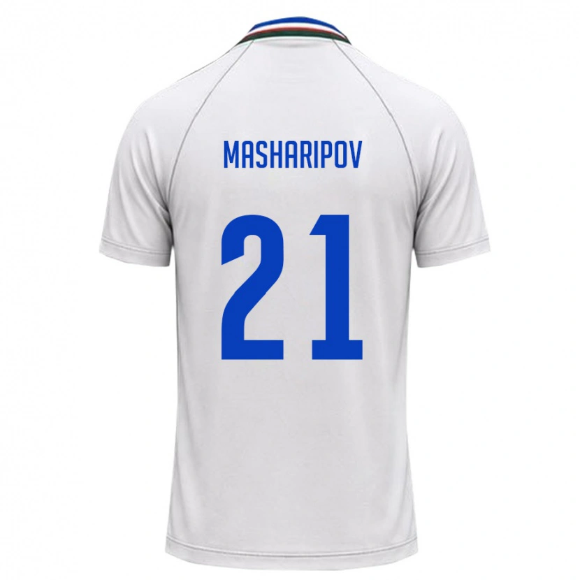 Danxen Men Uzbekistan Akbar Masharipov #21 White Dark Green Away Jersey 26-28 T-Shirt