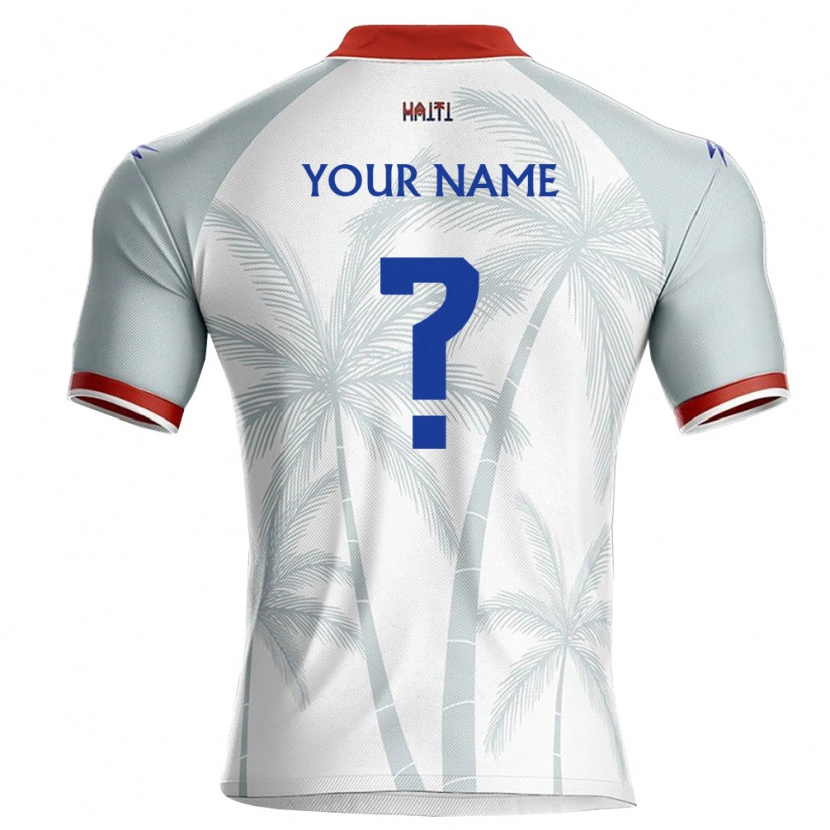 Danxen Men Haiti Your Name #0 White Red Gray Away Jersey 26-28 T-Shirt