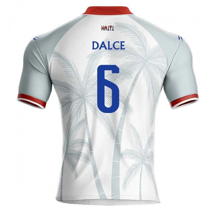 Danxen Men Haiti Danrick Dalce #6 White Red Gray Away Jersey 26-28 T-Shirt