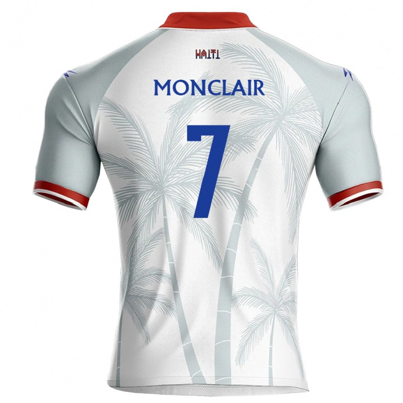 Danxen Men Haiti Jordy Monclair #7 White Red Gray Away Jersey 26-28 T-Shirt