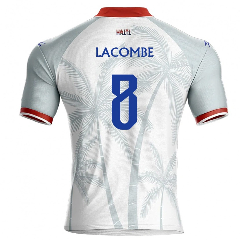 Danxen Men Haiti Theo Lacombe #8 White Red Gray Away Jersey 26-28 T-Shirt