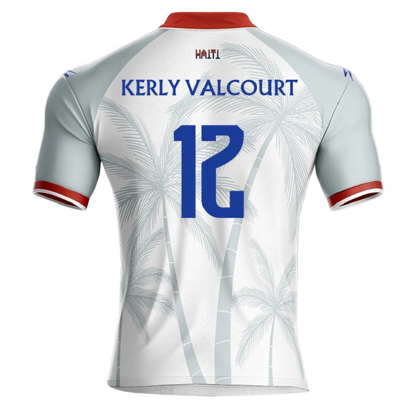 Danxen Men Haiti Richie Kerly Valcourt #12 White Red Gray Away Jersey 26-28 T-Shirt