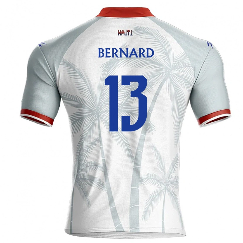 Danxen Men Haiti Dave Bernard #13 White Red Gray Away Jersey 26-28 T-Shirt