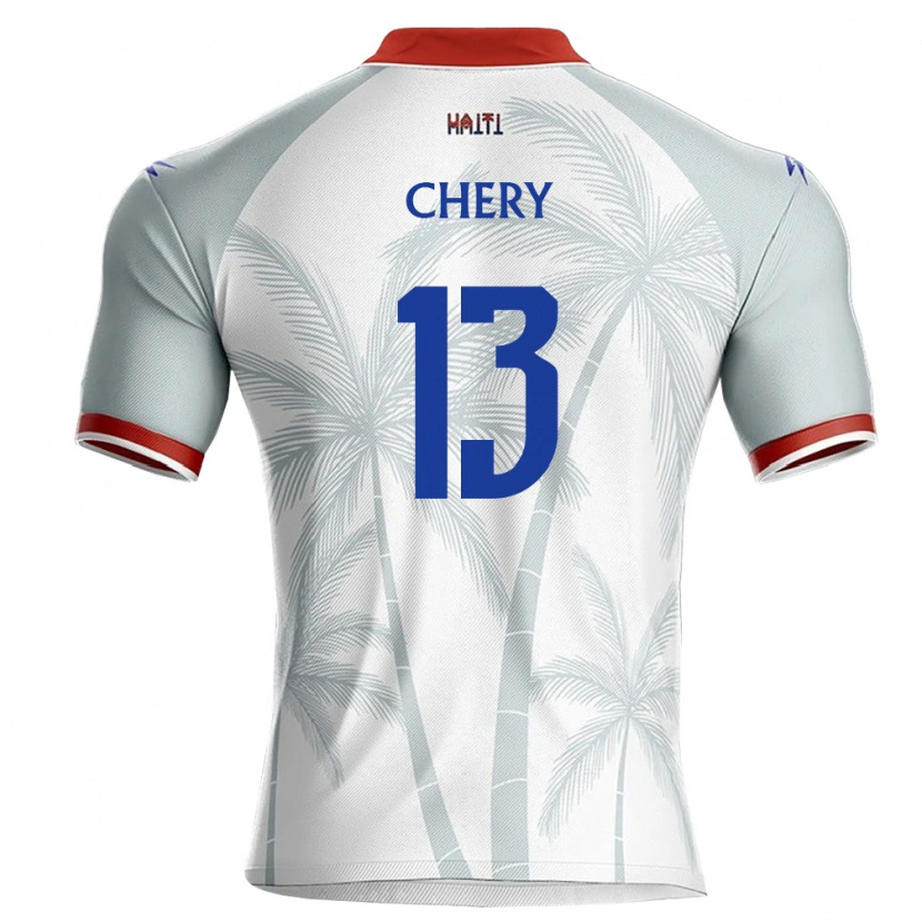 Danxen Men Haiti Mikenley Chery #13 White Red Gray Away Jersey 26-28 T-Shirt