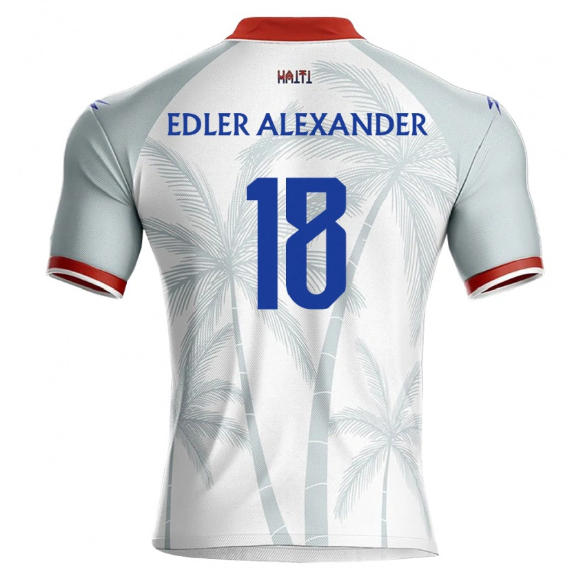 Danxen Men Haiti Guesly Edler Alexander #18 White Red Gray Away Jersey 26-28 T-Shirt